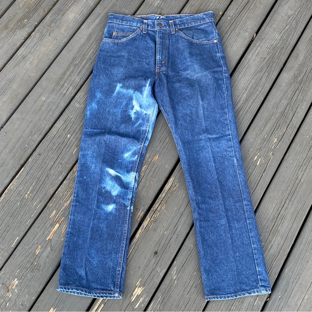 Vintage 80s Levis 509 Orange Tab Bleach Distressed Jeans USA
